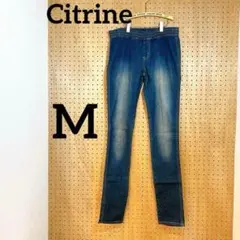 【Citrine】デニムレギンスパンツ スキニー 薄手 ウエストゴム ストレッチ