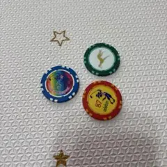 adabad カジノチップ風ゴルフマーカー3個セット