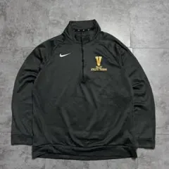 NIKE カレッジ ハーフジップスウェット チームロゴ グレー ドライフィット