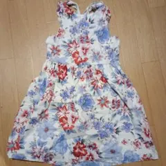GAP KIDS フラワープリント ノースリーブワンピース M