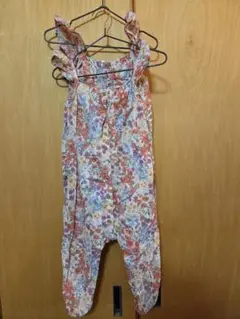 花柄サロペット　双子コーデ　92㎝　2T