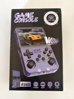 R36S ゲームコンソール パープル