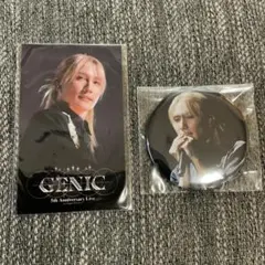 GENIC 小池竜暉　武道館　ラッフルくじ　ステッカー　缶バッジ