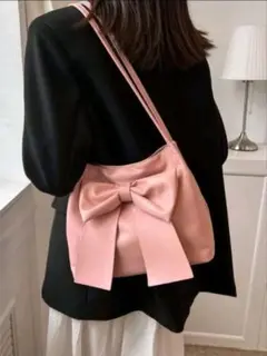ビックリボン トートバッグ ピンク ショルダー