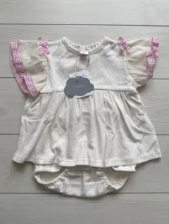 【新品タグ付き】バースデイ　futafuta 半袖ロンパース　80cm 夏服