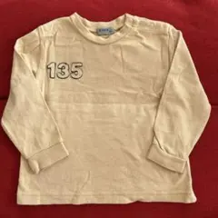 90サイズ　papp トレーナー　ベージュ　長袖　カットソー　刺繍　ベビー　レア