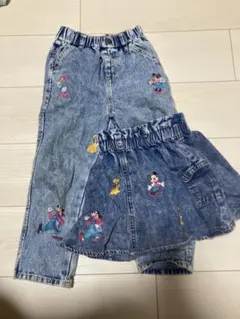 ディズニー　お揃い　リトシー　デニム　トミカ　スカート　年子　兄妹　双子　リンク