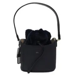 B07522 未使用 felisi エコファー巾着付き レザーショルダーバッグのサムネイル