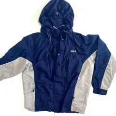 FILA フィラ スキーウェア L ネイビー/グレー メンズ フード付き