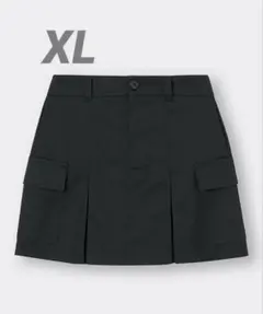 ローウエストカーゴミニスカート ブラック《XLサイズ》