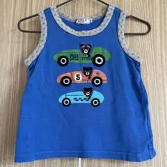 ミキハウスダブルビー シャツ タンクトップ キッズ ベビー ブルー 80cm