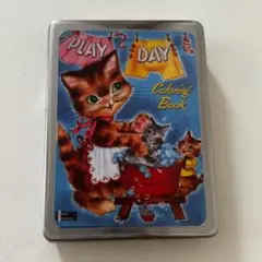 【未使用】レトロアニマル 缶ケース プレイ・デイ・キャット　小物入れ