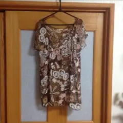 花柄 チュニック【キャミソール付き】