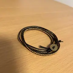 黒と金のラップブレスレット　ハンドメイド