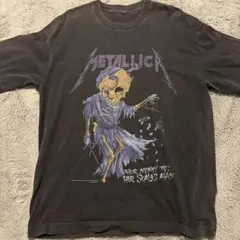 METALLICA スカルデザイン Tシャツダメージ加工あり
