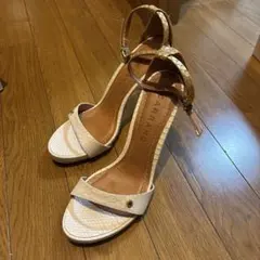 CARRANO ホワイト ハイヒールサンダル　（約24cm）のサムネイル