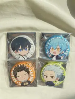 SAKAMOTO DAYSミニキャラ缶バッジ　楽、豹、赤尾晶、周