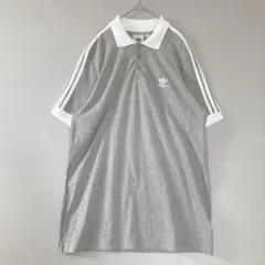 アディダスオリジナルス ポロシャツ グレー 2XL トレフォイルロゴのサムネイル