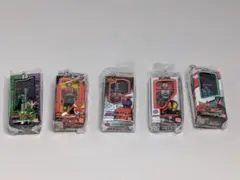 仮面ライダーミニチュアソフビチャーム5個