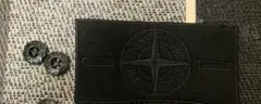 STONE ISLAND ブラックレザーパッチ 黒1個