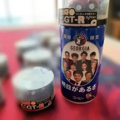 希少なGEORGIA コーヒ缶とスカイラインチョロQのサムネイル