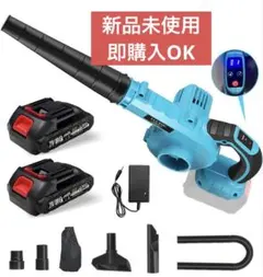 バッテリー2個付き⭐️ブロワー 充電式 コードレス 洗車 小型軽量 落ち葉 除雪