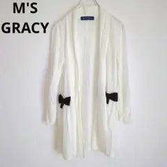 ♡新品タグ付き♡エムズグレイシー♡2025年♡リボン付フリルカーディガン♡ボレロ エムズグレイシー カーディガン フリル ボレロ | ビープライス