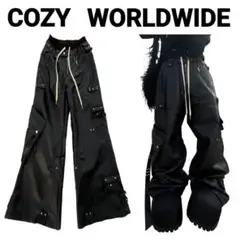 【新品】COZY WORLDWIDE LEATHER CARGO PANTS M