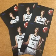 AISIN 西田雄大　19番 サイン入りポストカード 5枚セット