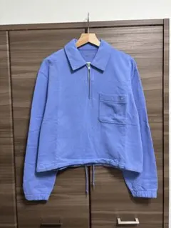 UNIQLOandJWAnderson スウェットハーフジップシャツ ブルー Lのサムネイル