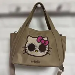 a-jolie ハローキティ ♡♡コラボショルダーバッグ ベージュ