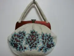 和装用 総ビーズ刺繍 ハンドバッグ