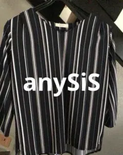 美品☆ anySiS ストライプ　ブラウス