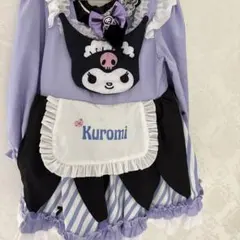 美品♡クロミ♡ハロウィン♡コスプレ♡カチューシャ付き♡130センチ♡２点セット
