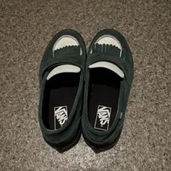 VANS 在原みゆ紀　 LOAFER グリーン/ホワイト/ブラック 28cm 国内3月1日発売予定】 在原みゆ紀 × バンズ オーセンティック