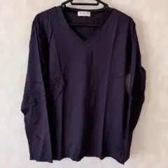 【TOMORROWLAND】 ネイビー Vネック長袖カットソー