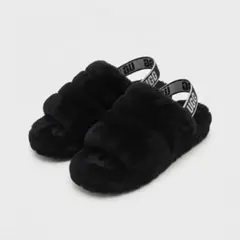UGG アグ グレー ファーサンダル ファブ イヤー FAB YEAH 24cm - メルカリ