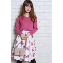 アプワイザーリッシェ　雑誌掲載　人気　花柄スカート　美品　春物