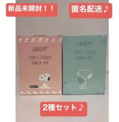 スヌーピー　3段ピクニックランチポット　2種セット