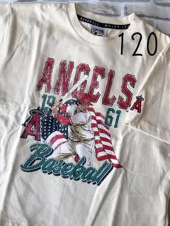 エンゼルス　MLB 野球選手　半袖　tシャツ かすれプリント　120