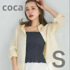 coca ガーゼシャツ イエロー