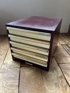 昭和レトロ PLUS 5段 スチール製レターケース 引出し 書類ケース 収納