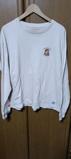 Sounds prime 刺繍 ホワイト長袖カットソー