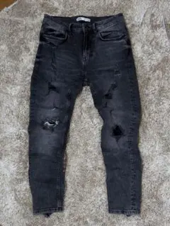 ZARA MAN ダメージスキニーデニム 30