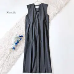 未使用級ꕥSt.cecilia girlish Vネック サロペット 希少 M