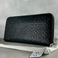 ロエベ LOEWE リピート アナグラム 長財布 ラウンドジップ ブラック 黒 楽天市場】ロエベ【LOEWE】レザーリピートアナグラムラウンド