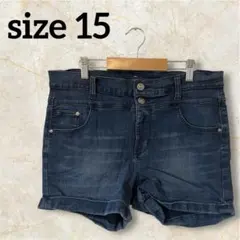 ダークブルー ショートパンツ 【15】ハーフパンツ デニムパンツ