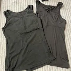 ブラック タンクトップ 2枚セット Sサイズ