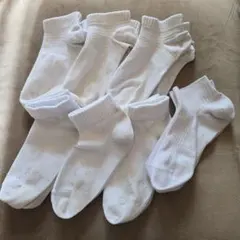 【匿名配送】レディース中古ホワイトソックス7足まとめ売り　掃除用　使い捨て