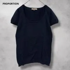 【プロポーション】PROPORTION（4）半袖Tシャツ/コットン/ブラック